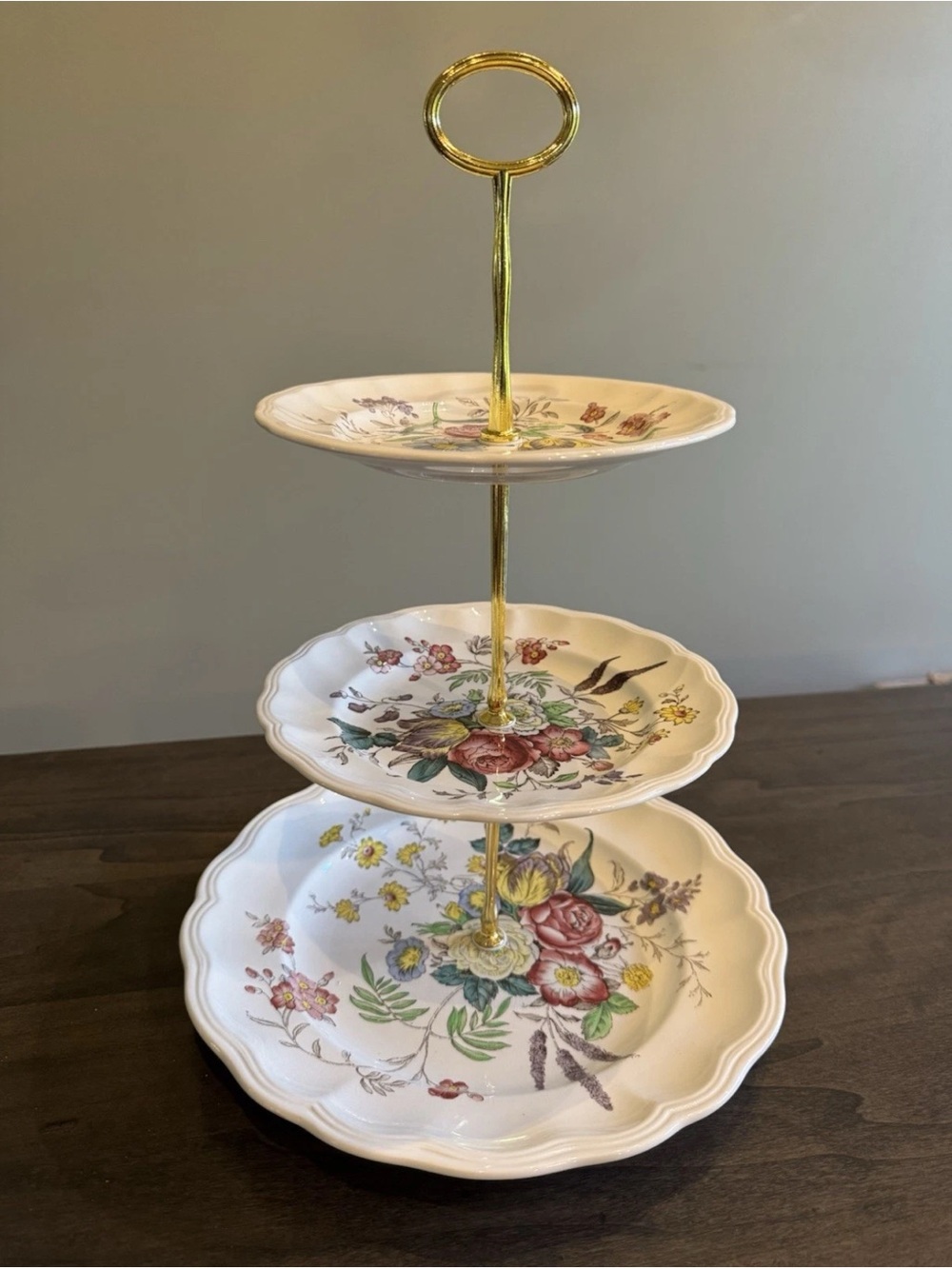Spode Copeland England Gainsborough 3-tier Cake Stand